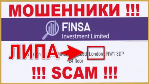 Finsa Investment Limited - это МОШЕННИКИ, обманывающие клиентов, оффшорная юрисдикция у компании фейковая