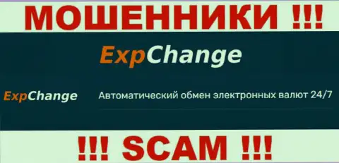 Криптовалютный обменник - это именно то на чем, якобы, профилируются интернет-мошенники ExpChange