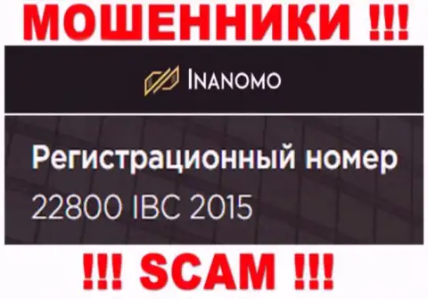 Регистрационный номер организации Инаномо Ком: 22800 IBC 2015