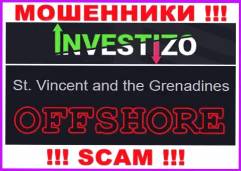 Так как Investizo LTD расположились на территории Сент-Винсент и Гренадины, слитые вклады от них не вернуть