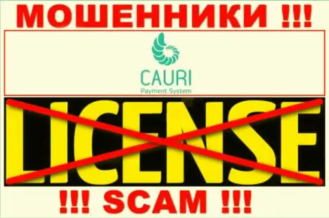Разводилы Cauri действуют нелегально, ведь у них нет лицензии на осуществление деятельности !