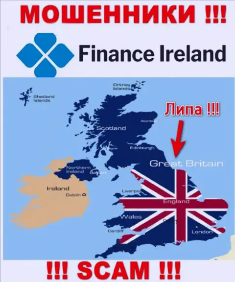 Воры Finance-Ireland Com не предоставляют правдивую информацию относительно их юрисдикции