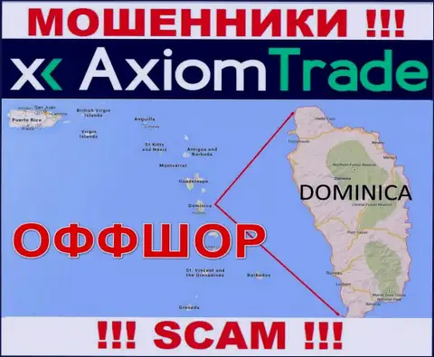 Axiom Trade специально прячутся в офшоре на территории Commonwealth of Dominica, интернет мошенники