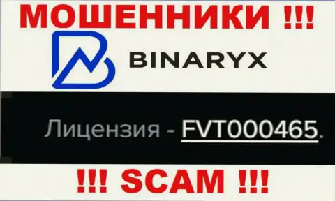 На сайте мошенников Binaryx хотя и показана их лицензия, однако они все равно ШУЛЕРА