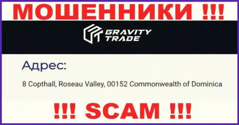 IBC 00018 8 Copthall, Roseau Valley, 00152 Commonwealth of Dominica - это оффшорный официальный адрес Gravity-Trade Com, указанный на портале данных шулеров
