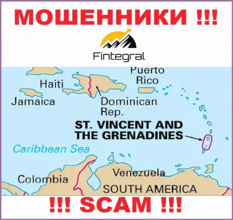Сент-Винсент и Гренадины - здесь зарегистрирована неправомерно действующая компания Fintegral