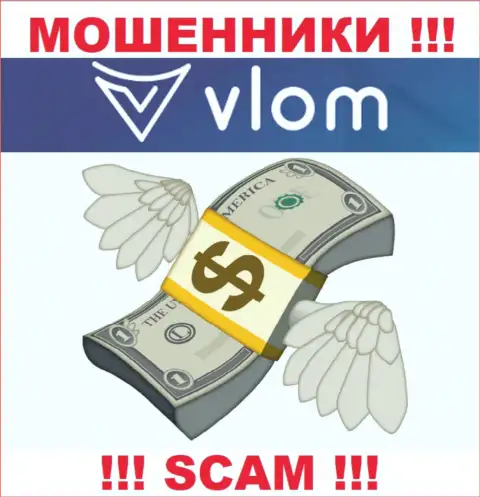 Брокерская организация Vlom работает лишь на прием вкладов, с ними Вы ничего не сумеете заработать
