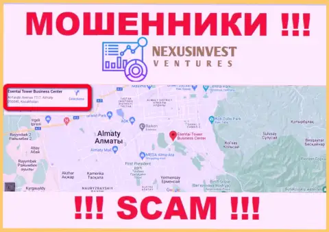 Не рекомендуем отправлять финансовые активы Nexus Investment Ventures !!! Данные internet мошенники предоставили липовый официальный адрес