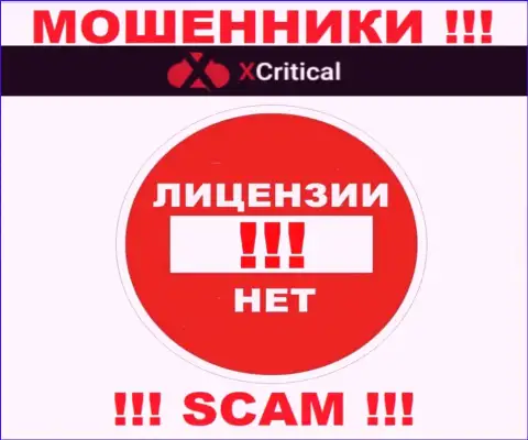 Инфы о лицензии конторы XCritical Com на ее официальном web-сервисе НЕ РАСПОЛОЖЕНО